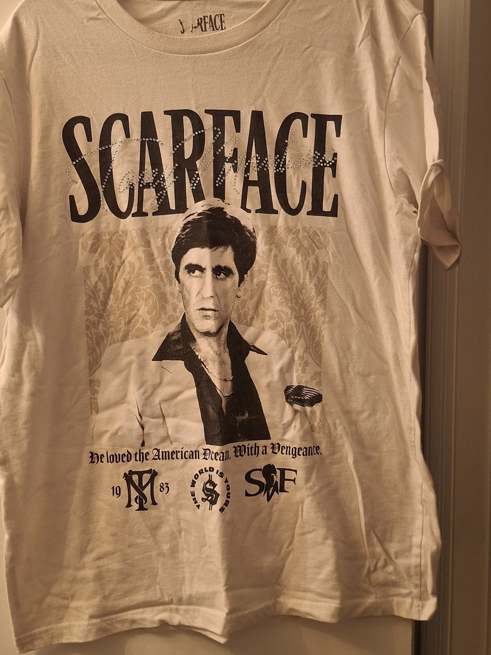 Scarface Logo Graphic Tee - White Men's Short Sleeve Shirt